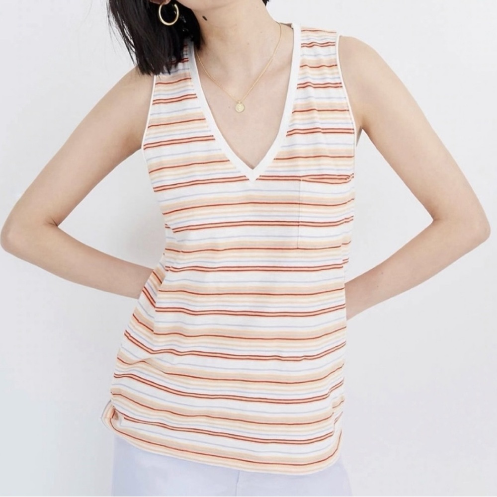 Madewell whisper cotton v neck tank